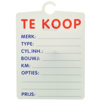 TE KOOP ETIQUETTE