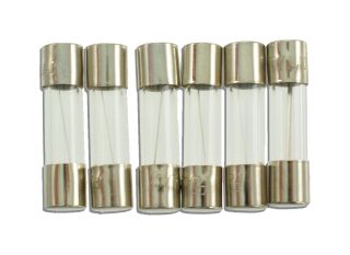 6 GLASS FUSES 5mmX20mm