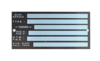 PLAQUE DE CHASSIS 110X53