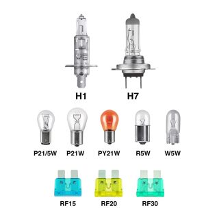 KIT AMPOULES 12V H1/H7