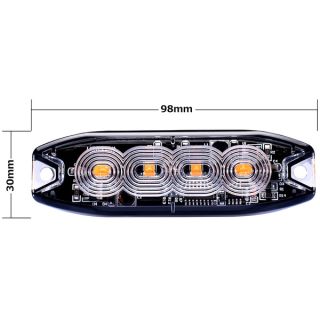 STROBE 4LED 98x30mm